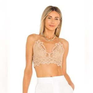 Free People Adella Nude Lace bralette, Small